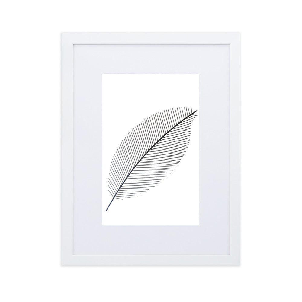 Leaf X Ray - Poster im Rahmen mit Passepartout Weiß / 30×40 cm artlia