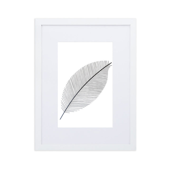 Leaf X Ray - Poster im Rahmen mit Passepartout Weiß / 30×40 cm artlia