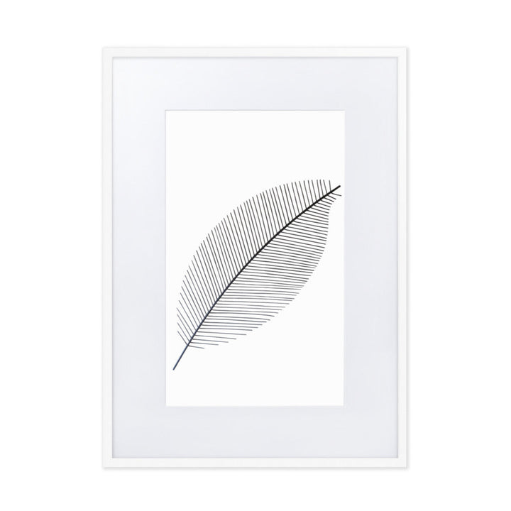 Leaf X Ray - Poster im Rahmen mit Passepartout Weiß / 50×70 cm artlia