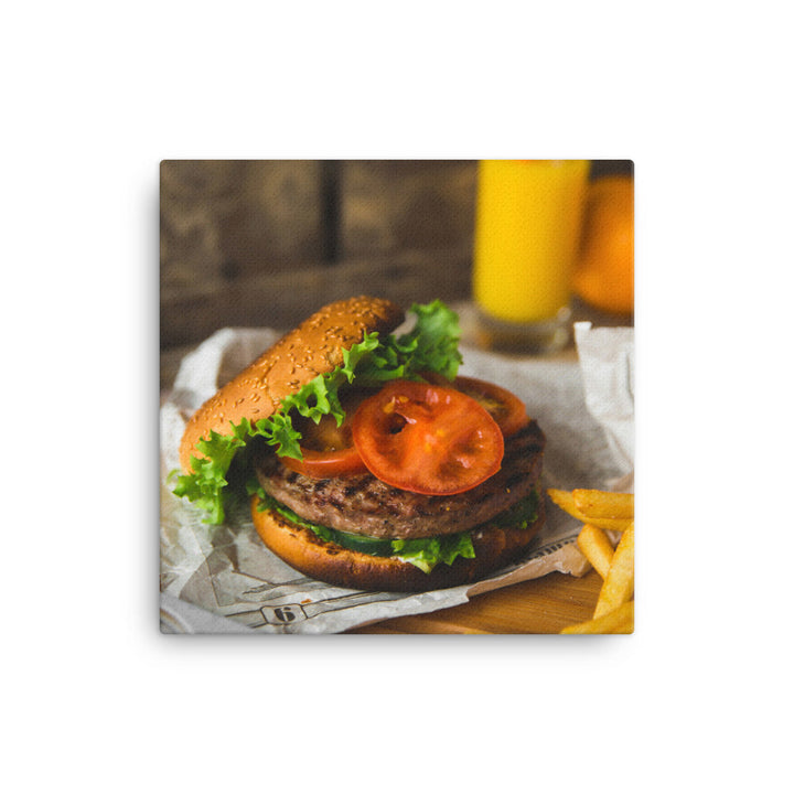 Leinwand - Burger und Pommes 41x41 cm artlia