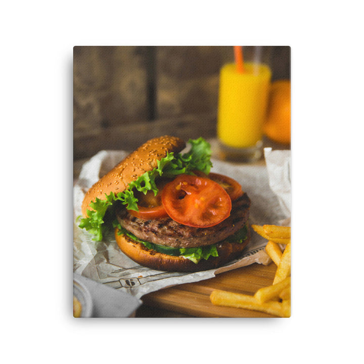 Leinwand - Burger und Pommes 41x51 cm artlia
