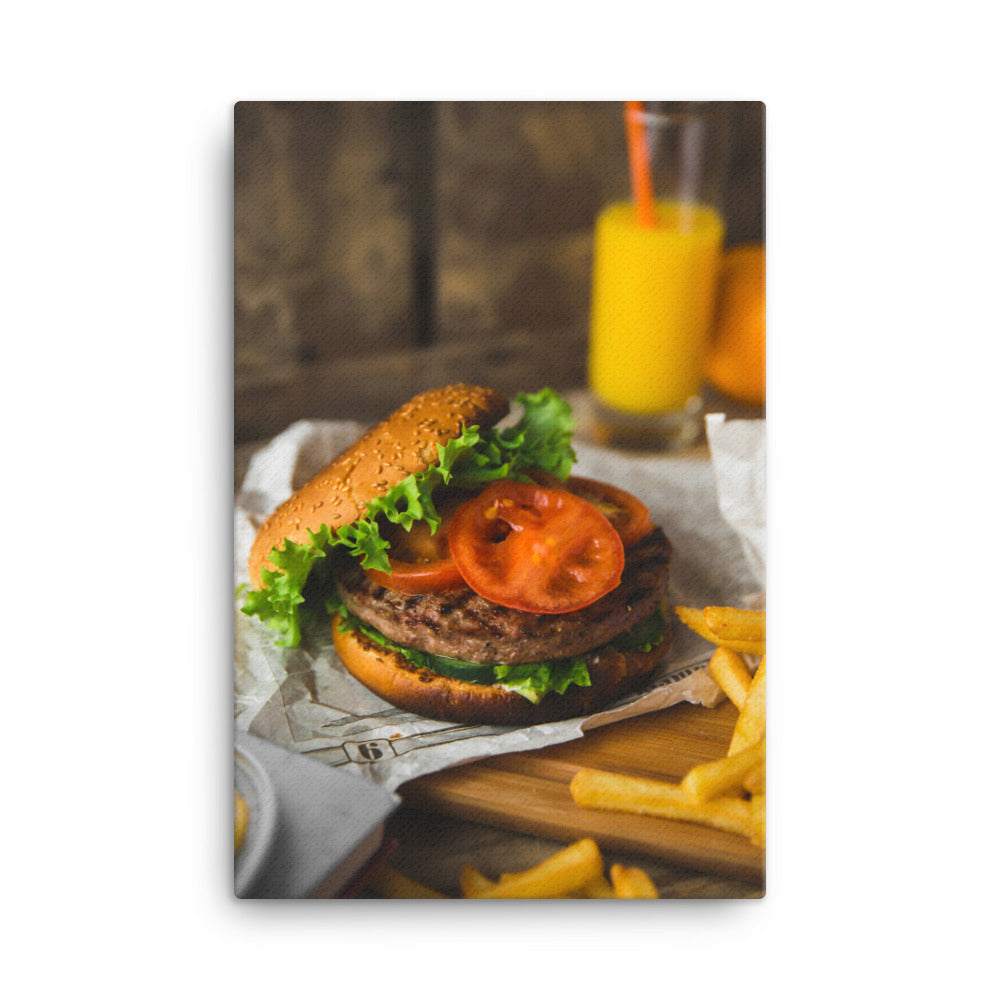 Leinwand - Burger und Pommes 61x91 cm artlia