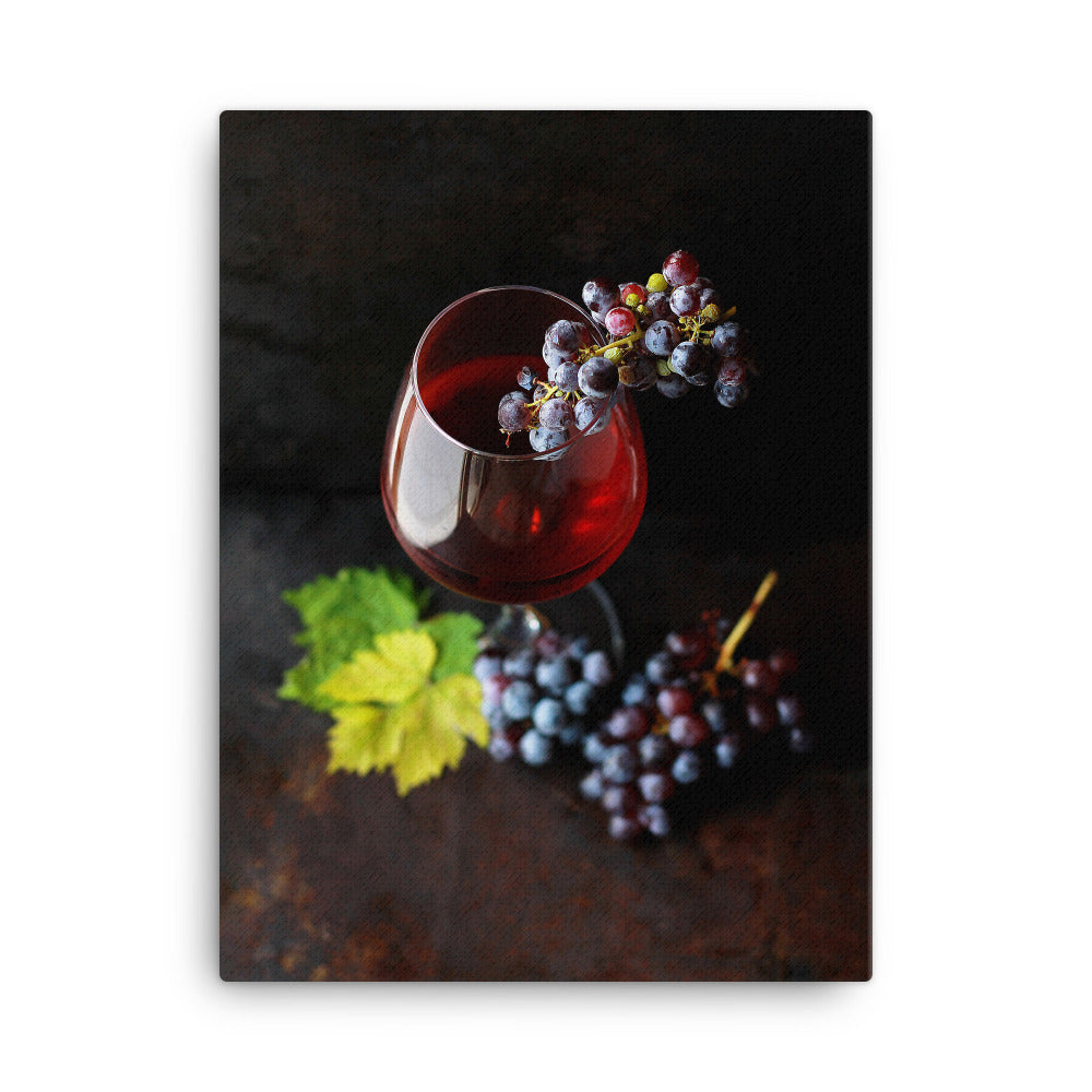Leinwand - Wein und Trauben 30x41 cm artlia