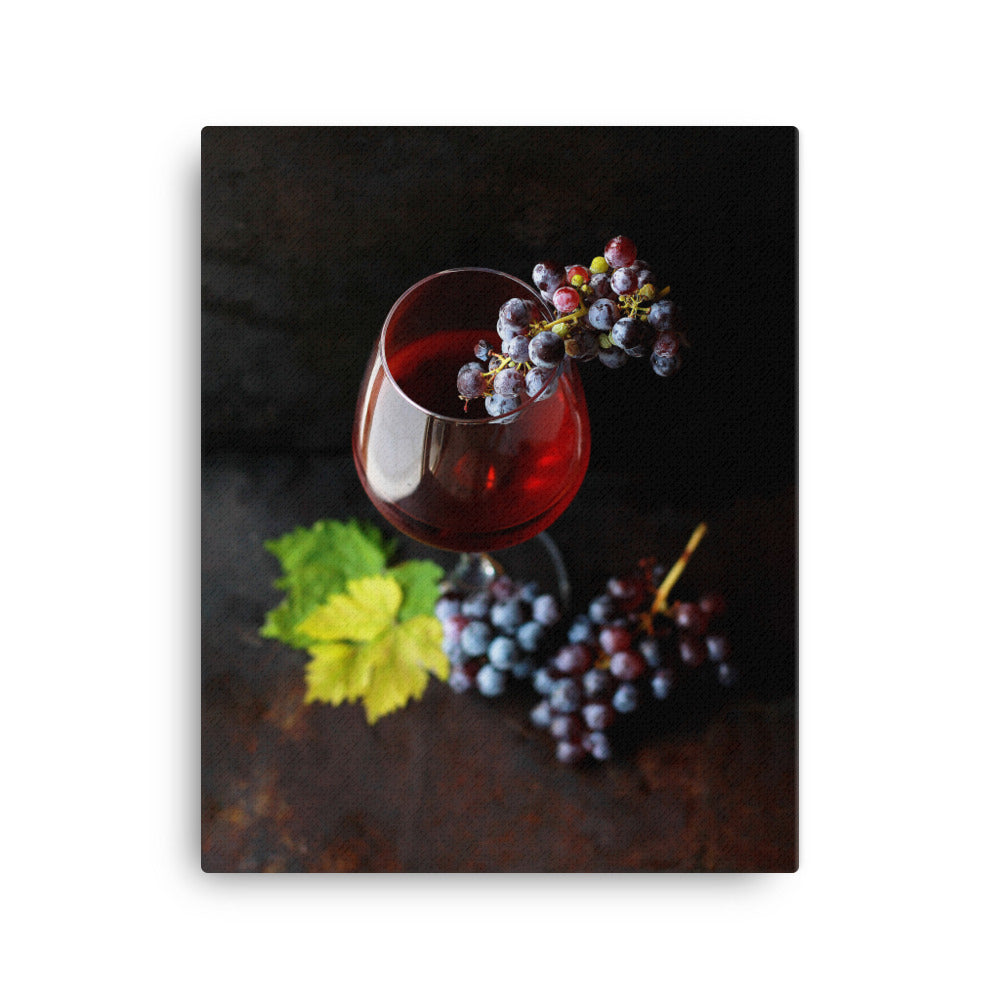 Leinwand - Wein und Trauben 41x51 cm artlia