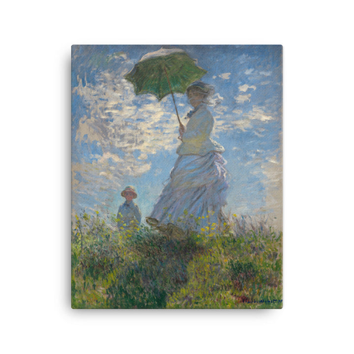 Leinwand - Woman with a Parasol - Madame Monet and Her Son 41x51 cm artlia