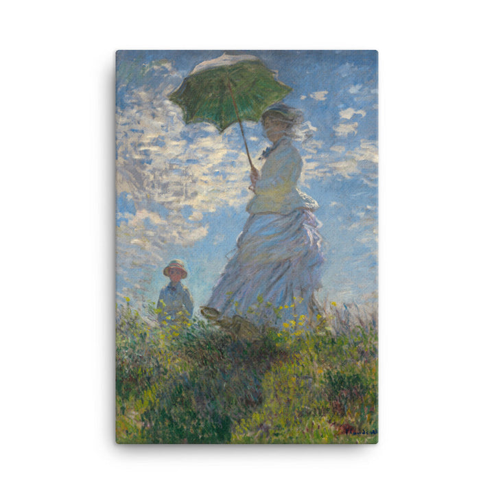 Leinwand - Woman with a Parasol - Madame Monet and Her Son 61x91 cm artlia