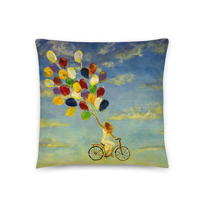Luftballons am Himmel - Kissen 46x46 cm / ohne Füllung artlia