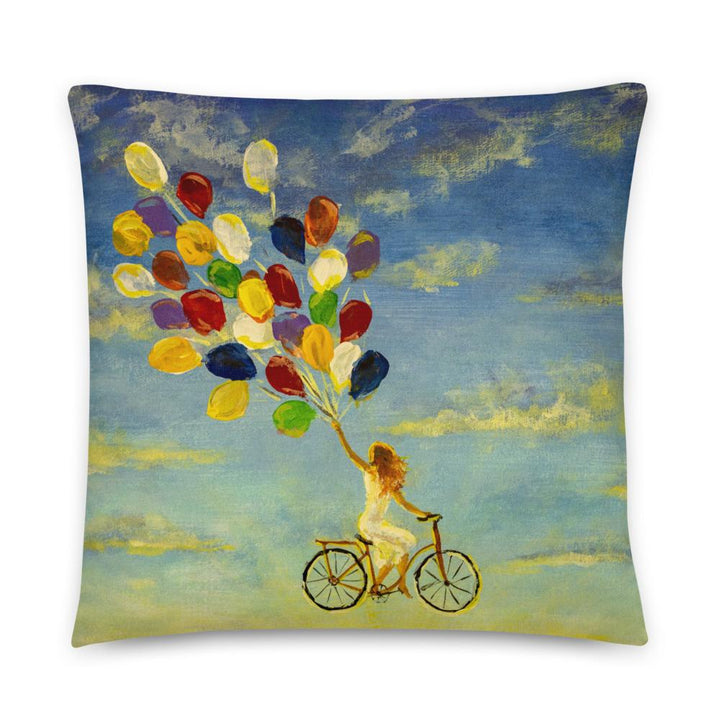 Luftballons am Himmel - Kissen 56x56 cm / ohne Füllung artlia