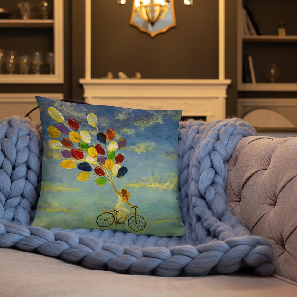 Luftballons am Himmel - Kissen artlia