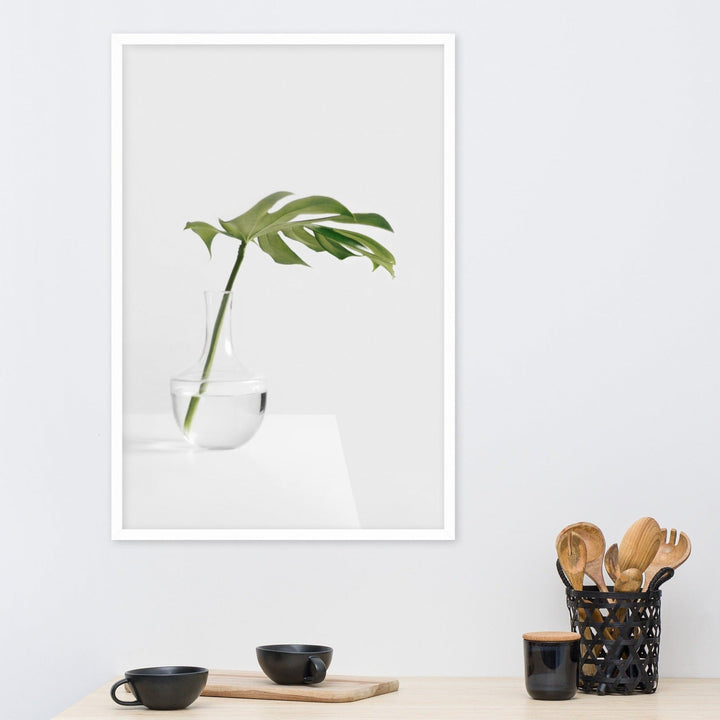 Palm in Vase - Poster im Rahmen artlia
