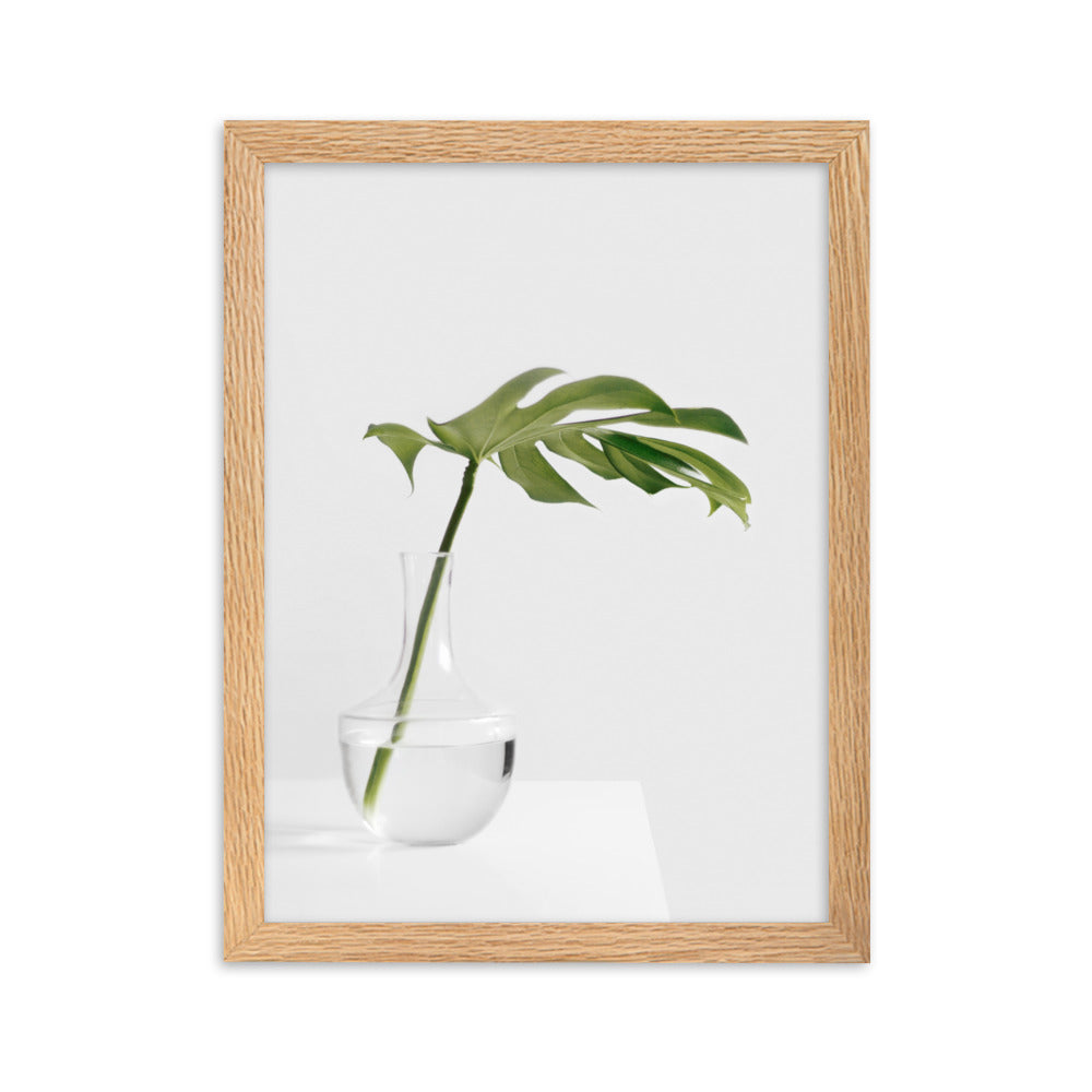 Palm in Vase - Poster im Rahmen Oak / 30×40 cm artlia