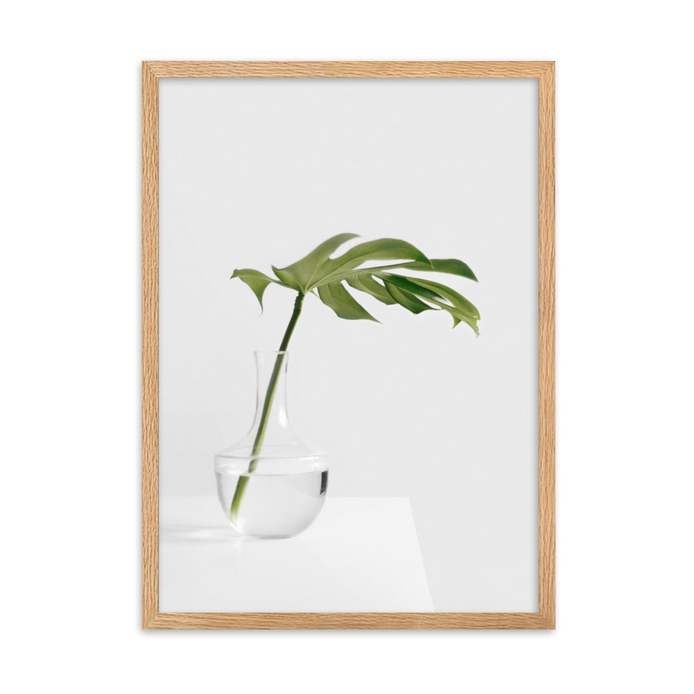 Palm in Vase - Poster im Rahmen Oak / 50×70 cm artlia