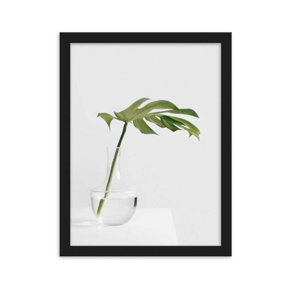 Palm in Vase - Poster im Rahmen Schwarz / 30×40 cm artlia
