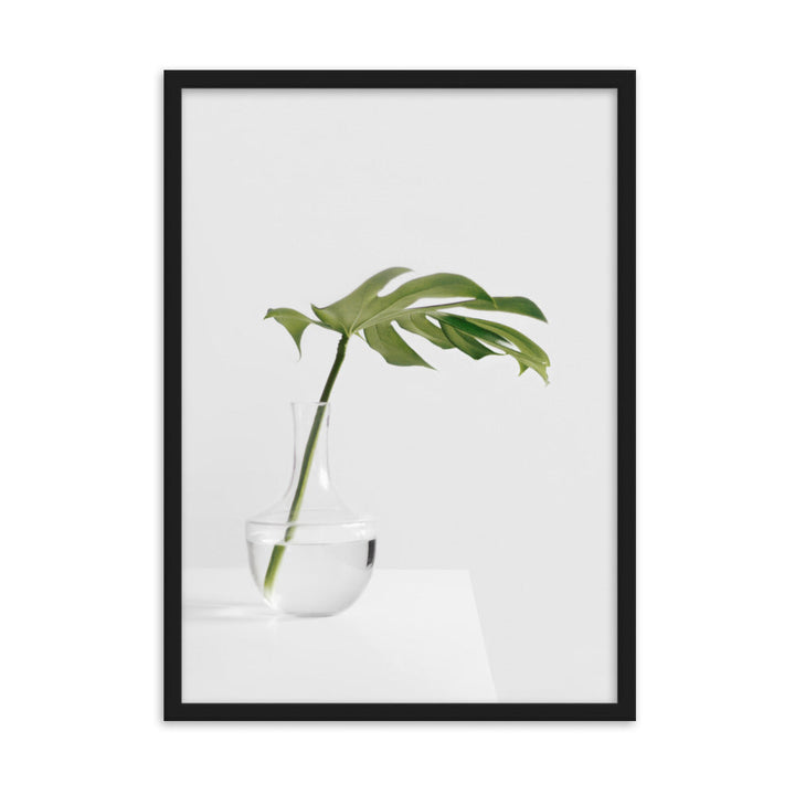 Palm in Vase - Poster im Rahmen Schwarz / 50×70 cm artlia