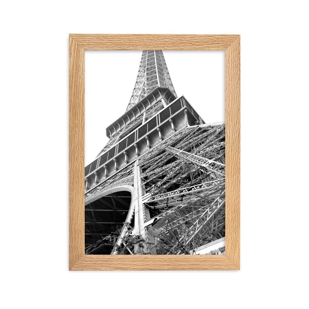 Paris Eiffel Tower - Poster im Rahmen Oak / 21×30 cm artlia