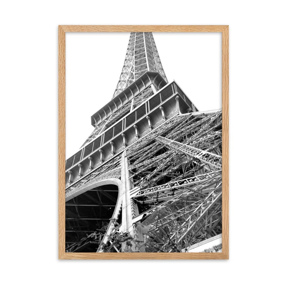 Paris Eiffel Tower - Poster im Rahmen Oak / 50×70 cm artlia