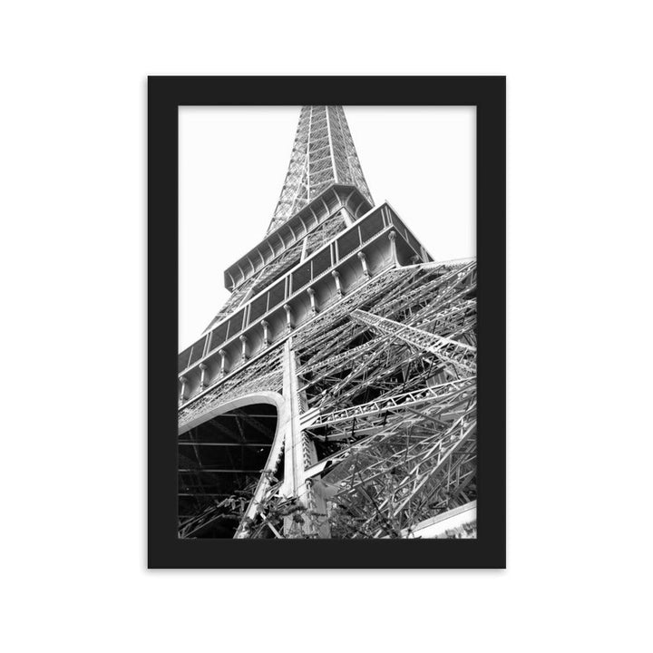 Paris Eiffel Tower - Poster im Rahmen Schwarz / 21×30 cm artlia