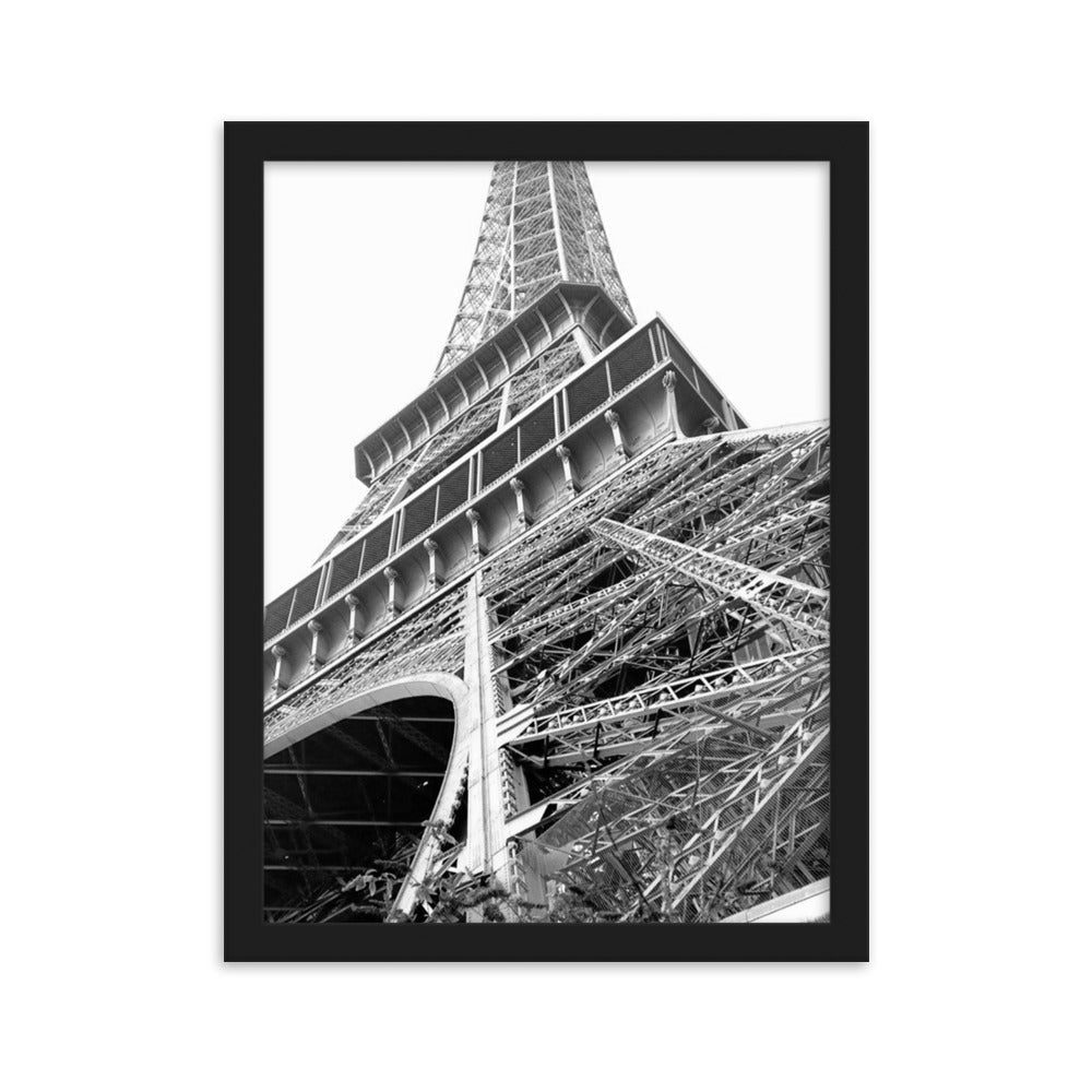 Paris Eiffel Tower - Poster im Rahmen Schwarz / 30×40 cm artlia