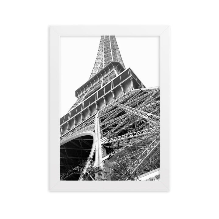 Paris Eiffel Tower - Poster im Rahmen Weiß / 21×30 cm artlia
