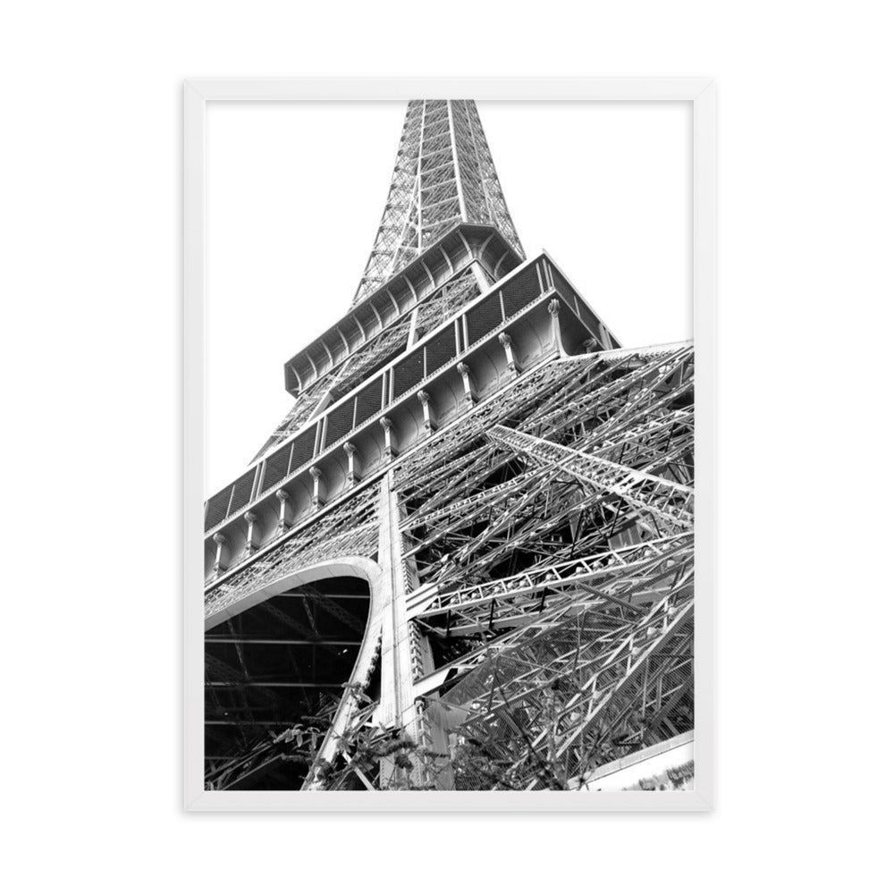 Paris Eiffel Tower - Poster im Rahmen Weiß / 50×70 cm artlia