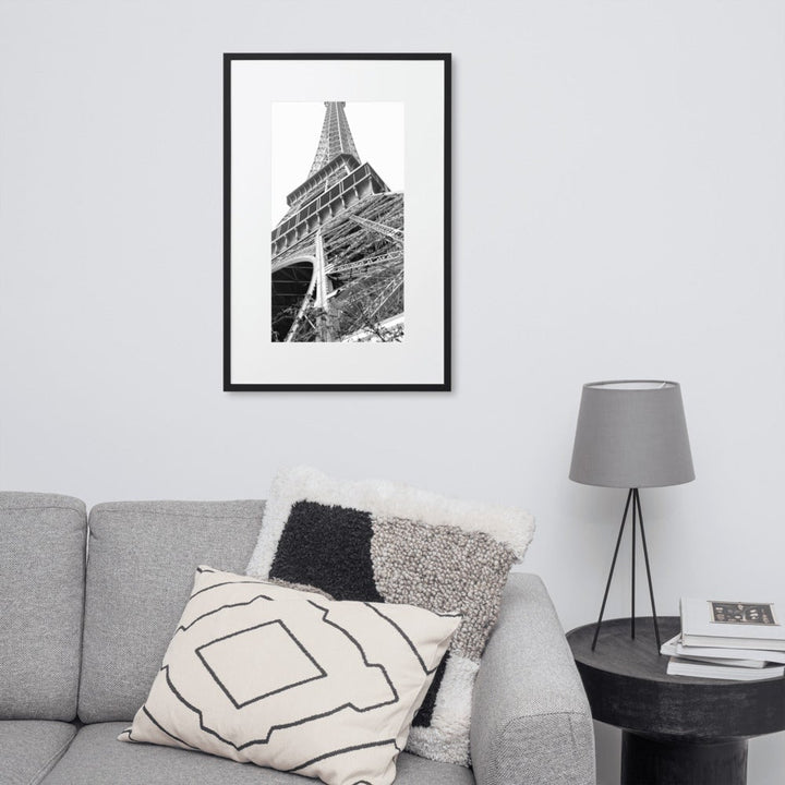 Paris Eiffel Tower - Poster im Rahmen mit Passepartout artlia