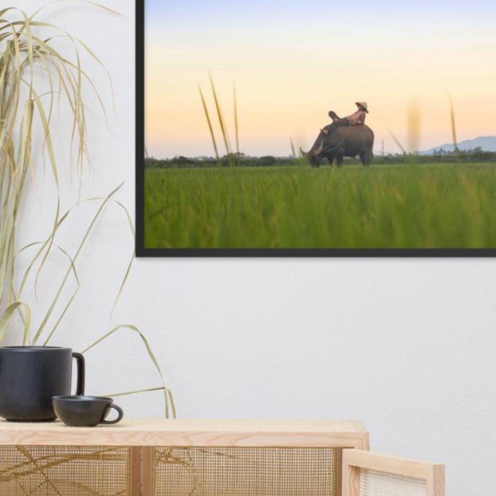 Peaceful Evening - Poster im Rahmen artlia