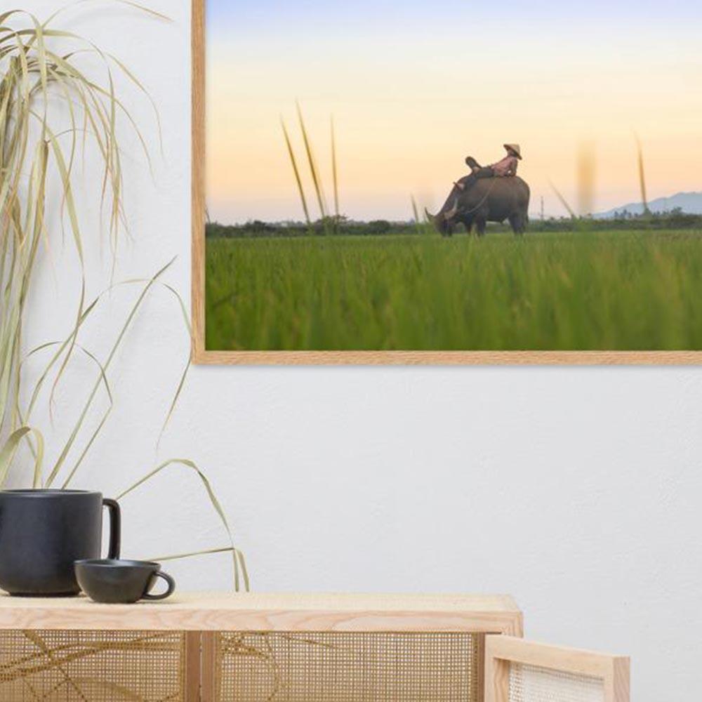 Peaceful Evening - Poster im Rahmen artlia