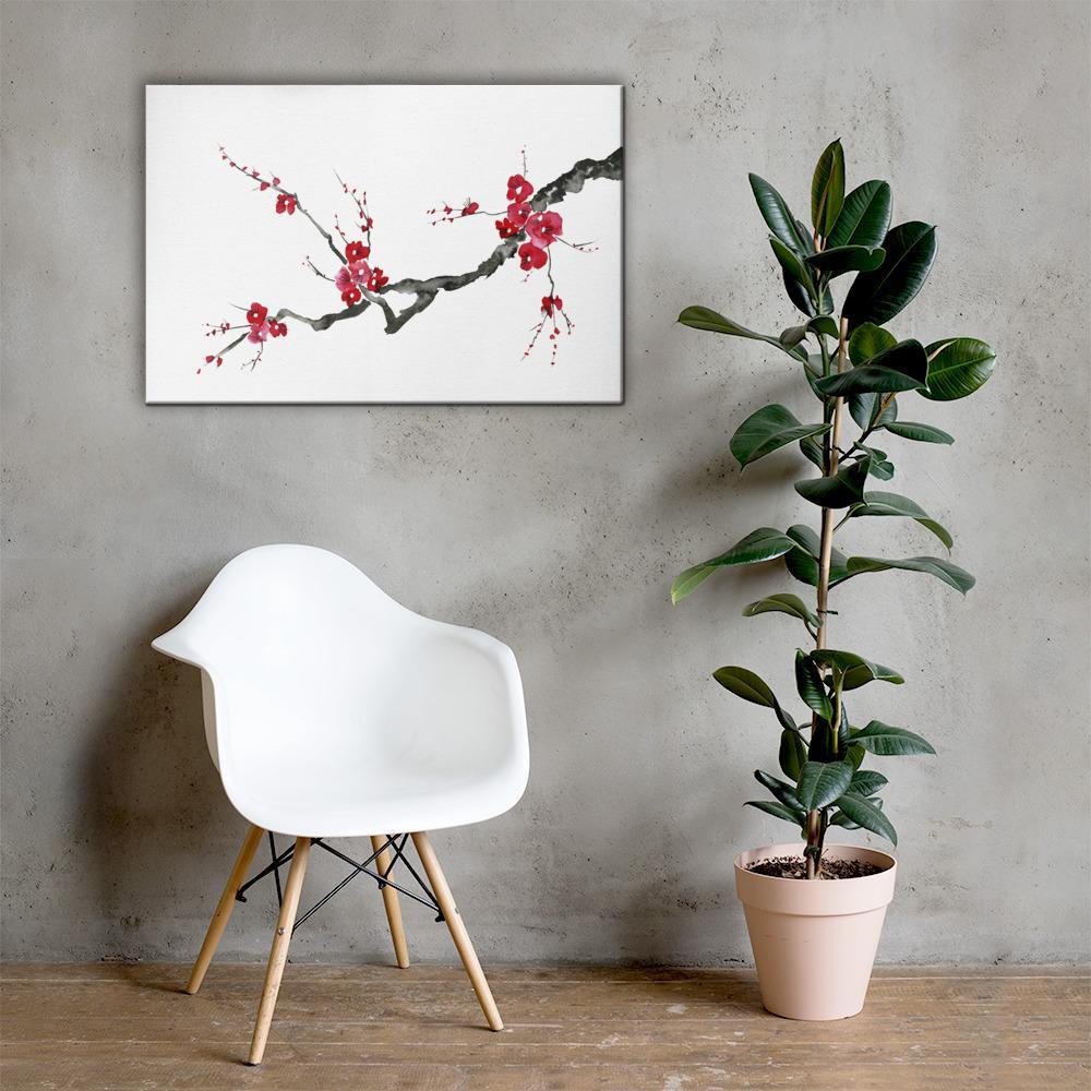 Pflaumenblüten - Leinwand 61x91 cm artlia