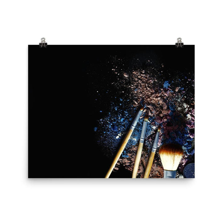 Pinsel auf schwarzem Hintergrund - Poster 20x25 cm artlia