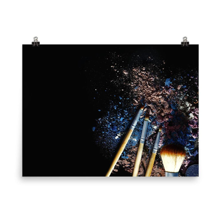 Pinsel auf schwarzem Hintergrund - Poster 30x41 cm artlia