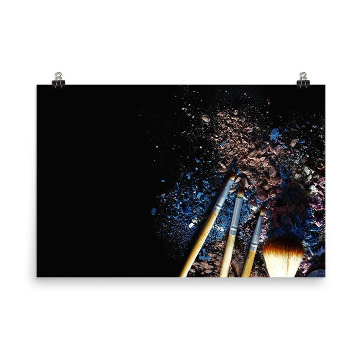 Pinsel auf schwarzem Hintergrund - Poster 30x45 cm artlia