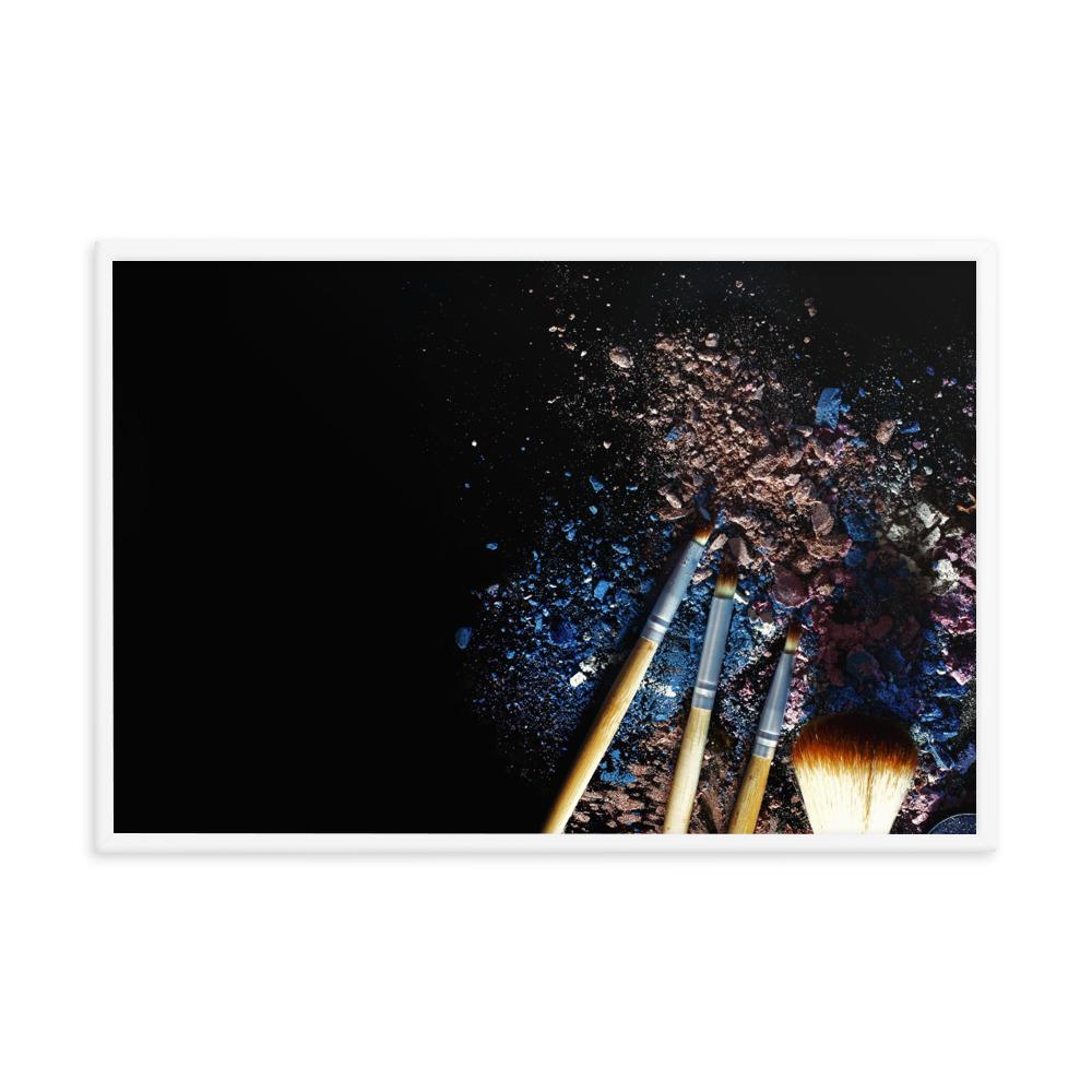 Pinsel auf schwarzem Hintergrund - Poster artlia