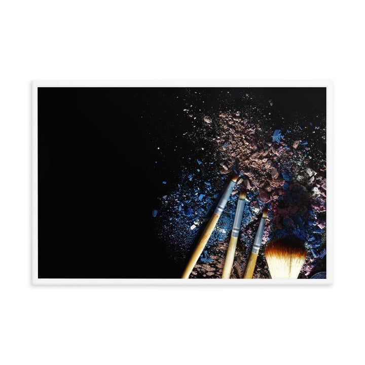 Pinsel auf schwarzem Hintergrund - Poster artlia