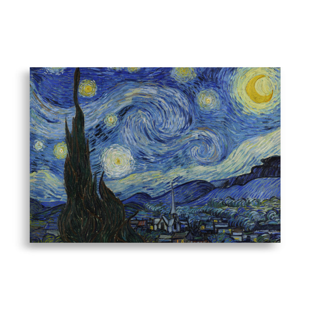 Poster - Starry Night, Van Gogh horizontal (original) / 21×30 cm artlia