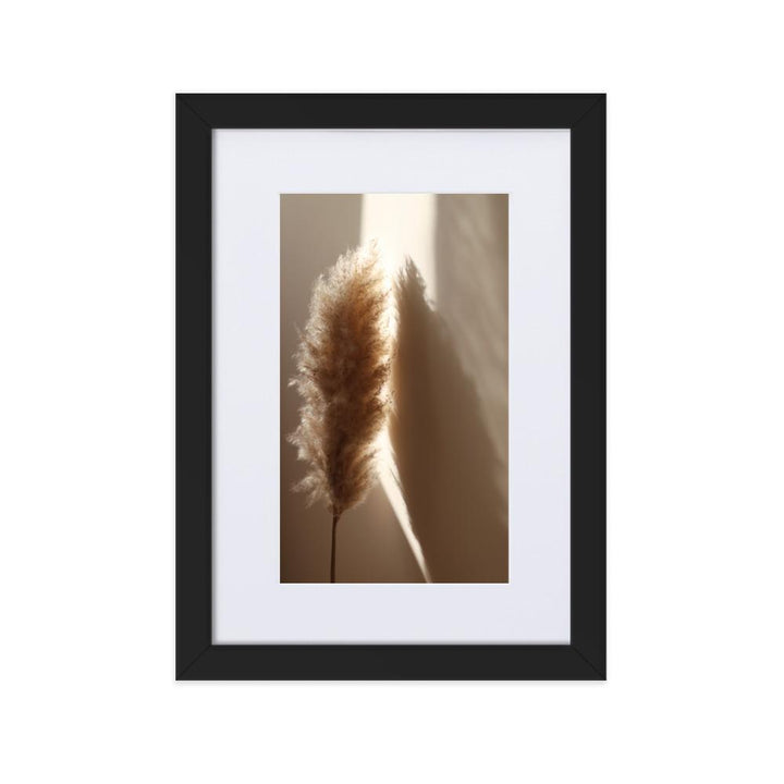 Schilf Reeds 02 - Poster im Rahmen mit Passepartout Schwarz / 21×30 cm artlia