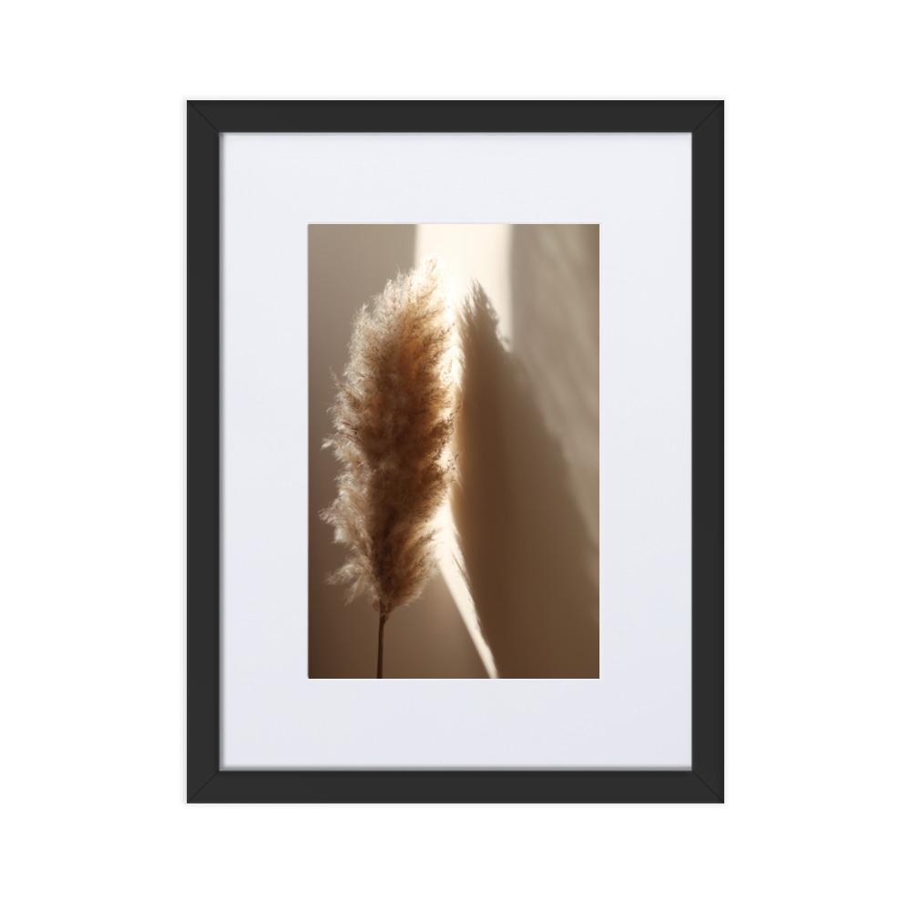 Schilf Reeds 02 - Poster im Rahmen mit Passepartout Schwarz / 30×40 cm artlia