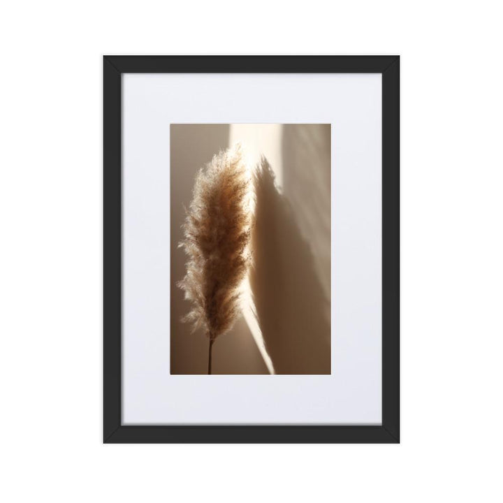 Schilf Reeds 02 - Poster im Rahmen mit Passepartout Schwarz / 30×40 cm artlia