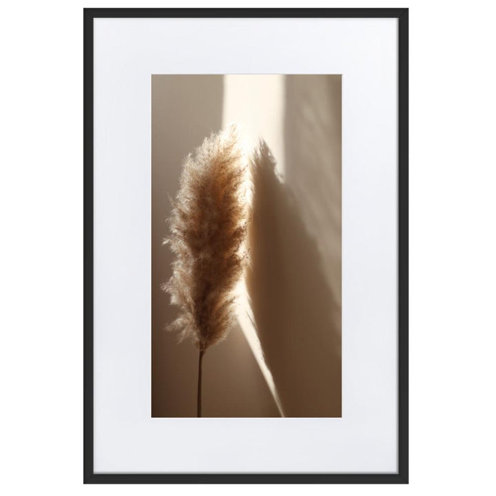 Schilf Reeds 02 - Poster im Rahmen mit Passepartout Schwarz / 61×91 cm artlia
