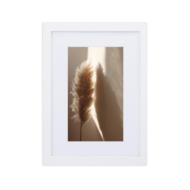 Schilf Reeds 02 - Poster im Rahmen mit Passepartout Weiß / 21×30 cm artlia