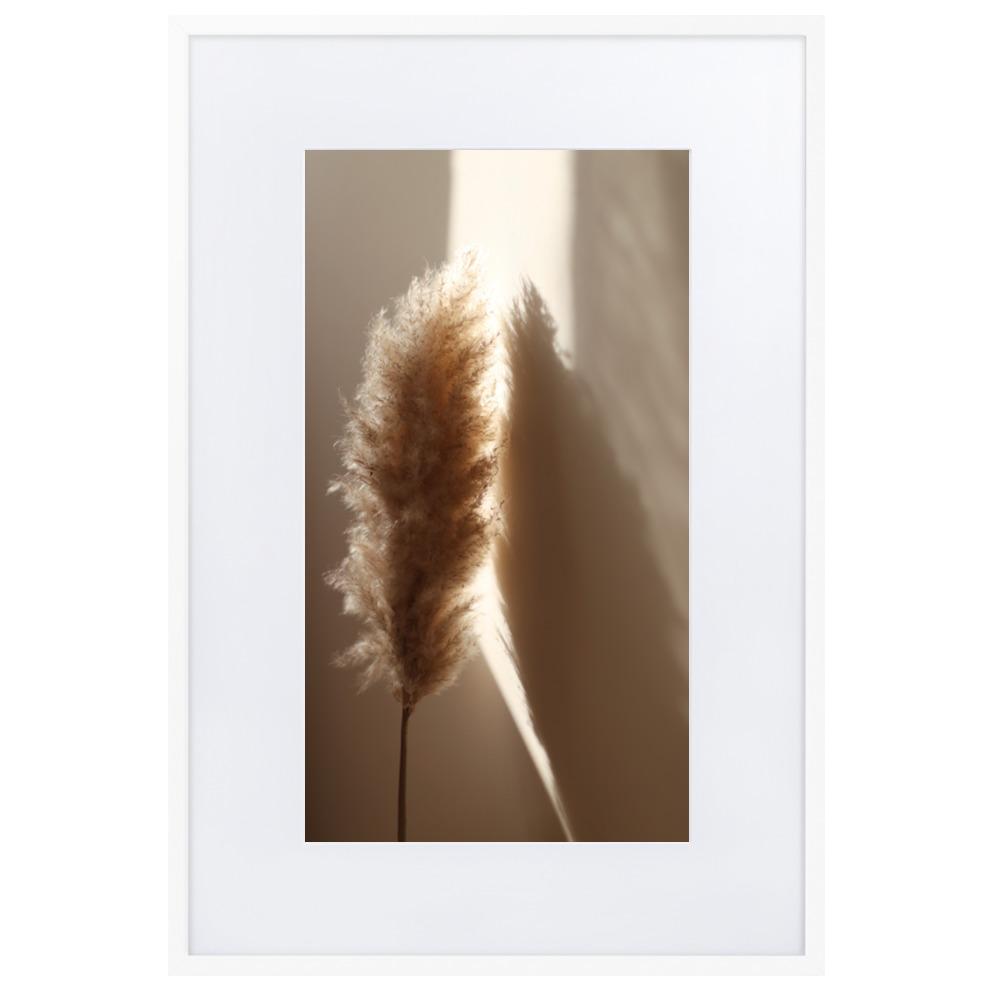 Schilf Reeds 02 - Poster im Rahmen mit Passepartout Weiß / 61×91 cm artlia