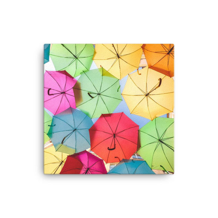 Regenbogenschirm - Leinwand 30x30 cm artlia