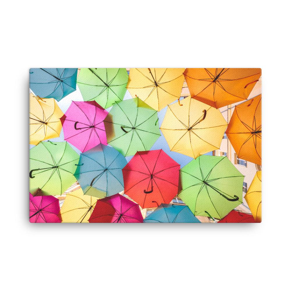 Regenbogenschirm - Leinwand 61x91 cm artlia