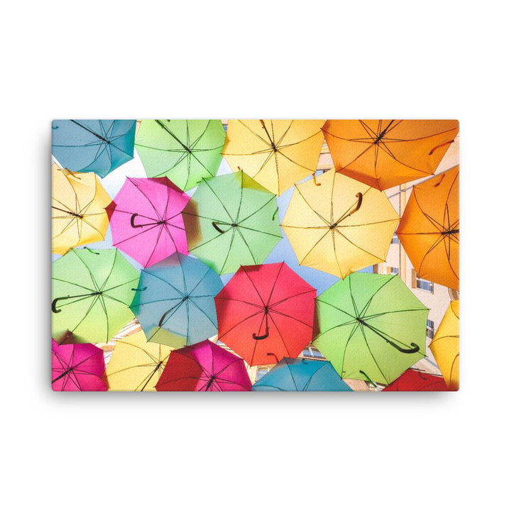 Regenbogenschirm - Leinwand 61x91 cm artlia