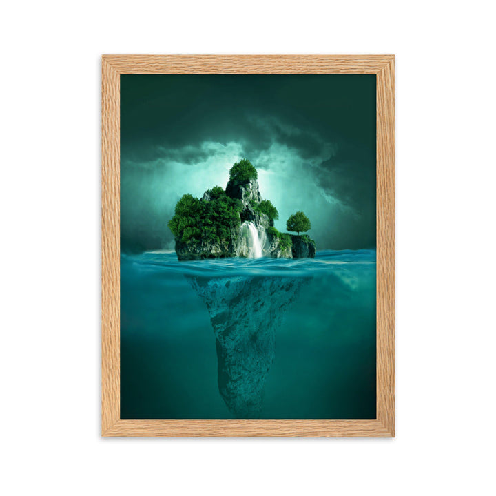 schwimmende Insel - Poster im Rahmen Oak / 30×40 cm artlia