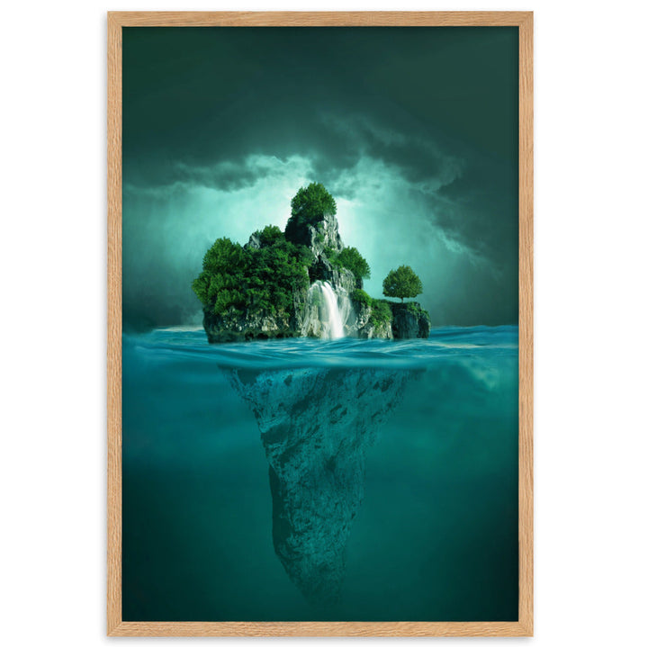 schwimmende Insel - Poster im Rahmen Oak / 61×91 cm artlia