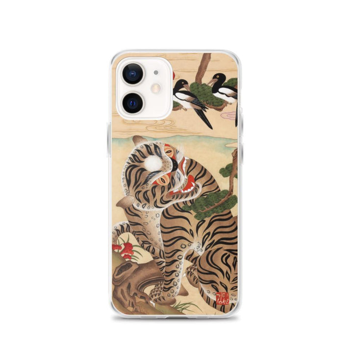 Tiger und Elster - Handyhülle iPhone 12 artlia