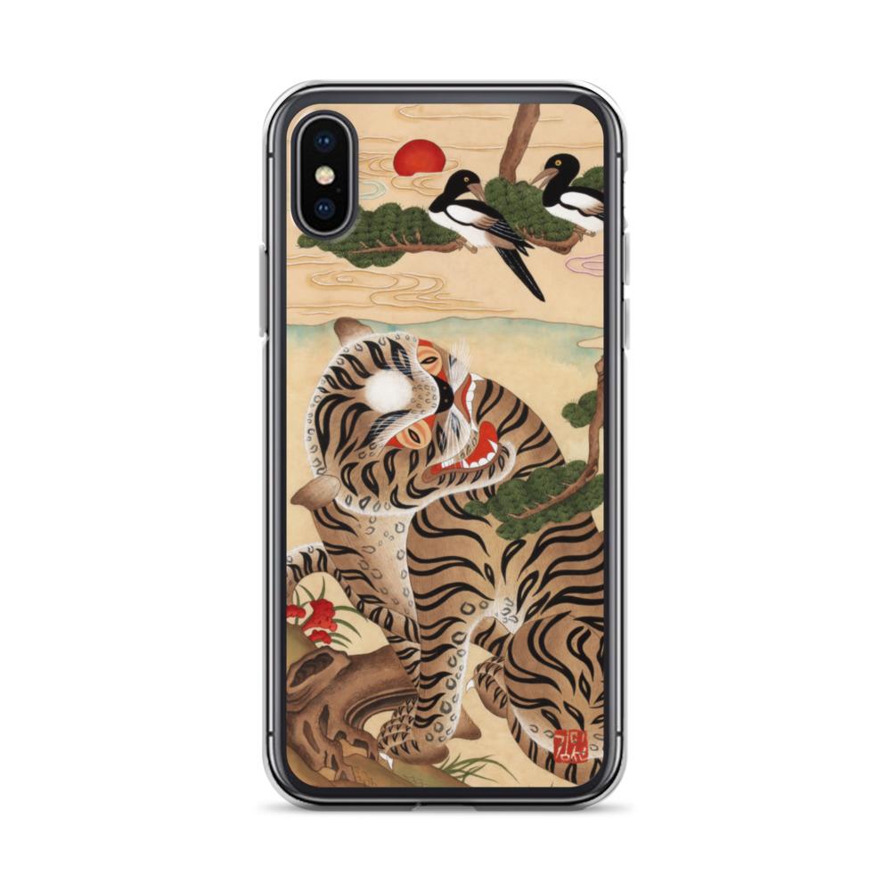 Tiger und Elster - Handyhülle iPhone X/XS artlia