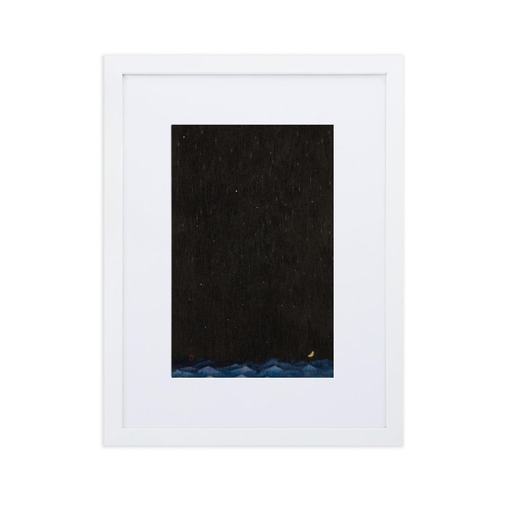 Walk the Night of Light 02 - Poster im Rahmen mit Passepartout Weiß / 30×40 cm artlia