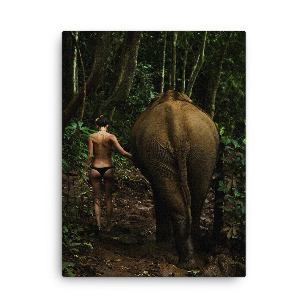 Walking into the Jungle - Leinwand 30x41 cm artlia