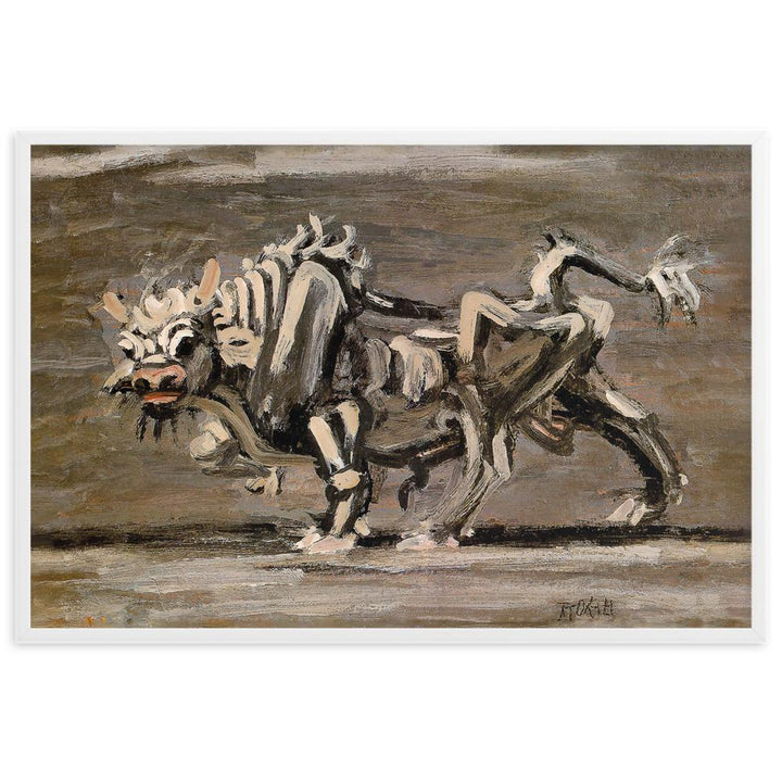 Weißer Ochse, Lee Jung-seob - Poter im Rahmen Weiß / 61×91 cm artlia